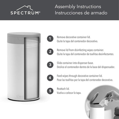 Spectrum Diversified Decorative Refillable Wet Dispenser for Household, Stylish Holder for Cleaning Wipes, Bronze