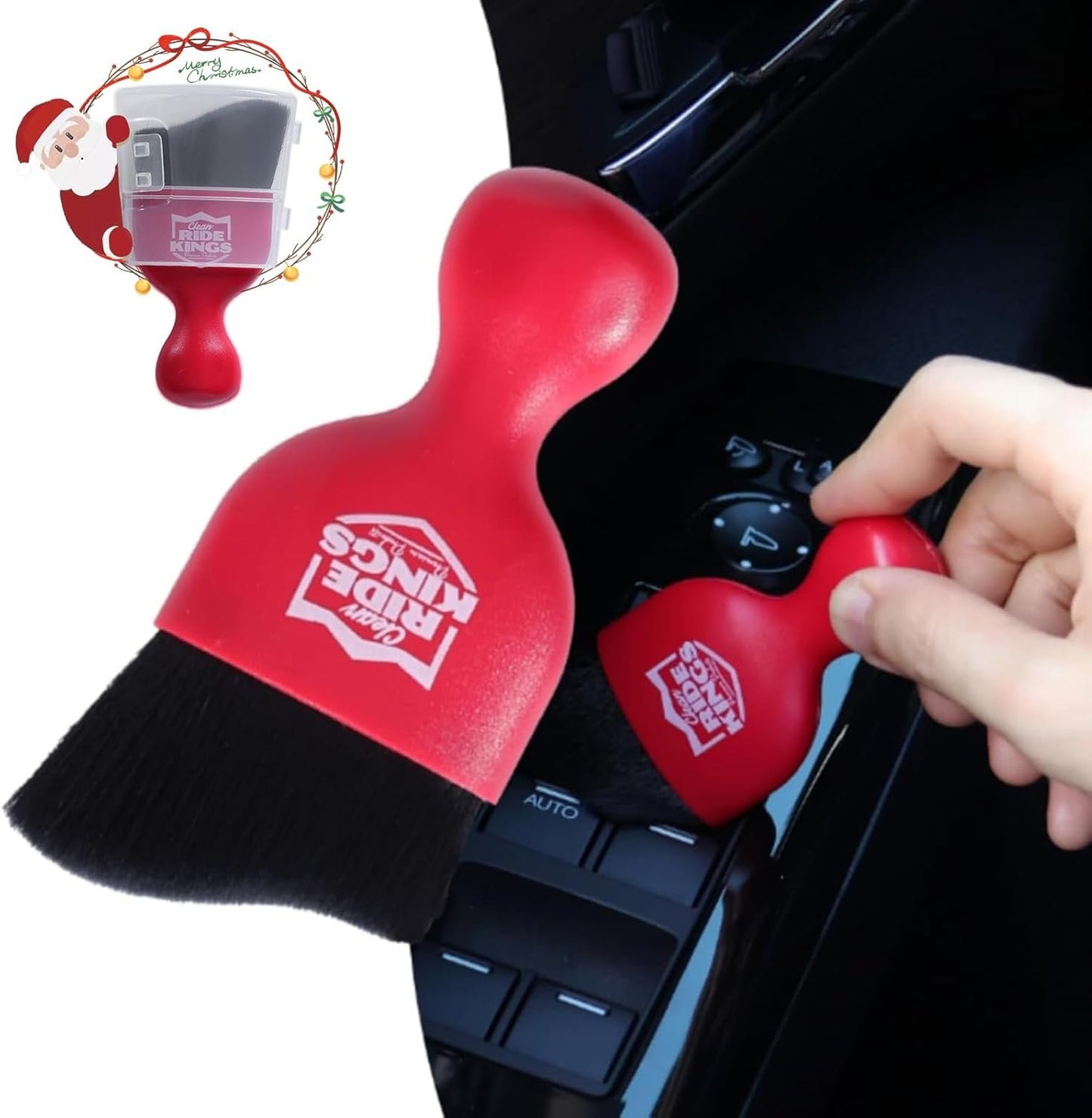 Car Interior Cleaner,Auto Soft Hair Detailing Brush Car Cleaning Kit Auto Detailing Tools Car Cleaning Supplies Car Accessories Car Gifts for Men Women Red