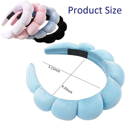 Spa Headbands for Washing Face, 2 Pack Skincare Headbands, Puffy Makeup Headbands, Soft Get Ready Hairband, Makeup Removals, Hair Holder Accessory for Women Girls