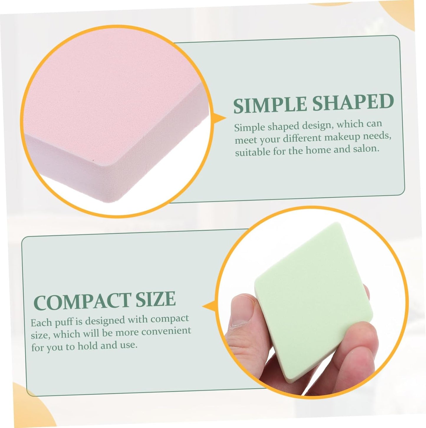 Vaguelly 12Pezzi Spugnette Per Multifunzionali Stile Rhombico Accessori Per Makeup e Della Per Applicare Fondotinta e Polvere Confezione Pz