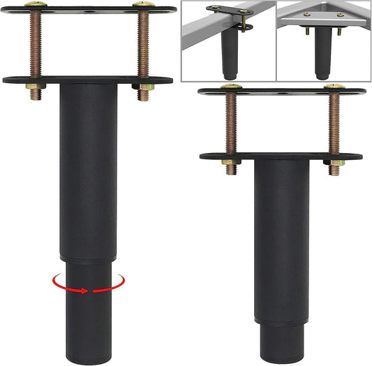 Sqxaldm Adjustable Sofa Bed Legs 18-33 cm Legs for Slatted Base Metal Bed Feet Retractable Legs for Personal Furniture DIY Furniture Leg Colour: Black (2 Pieces)