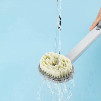 Long Handle Bath Massage Cleaning Brush, Removable Soap Dispenser Bath Brush, Long Handle Back Shower Bath Soap Dispenser Massage Cleaning Brush, Family Essentials (Gray)