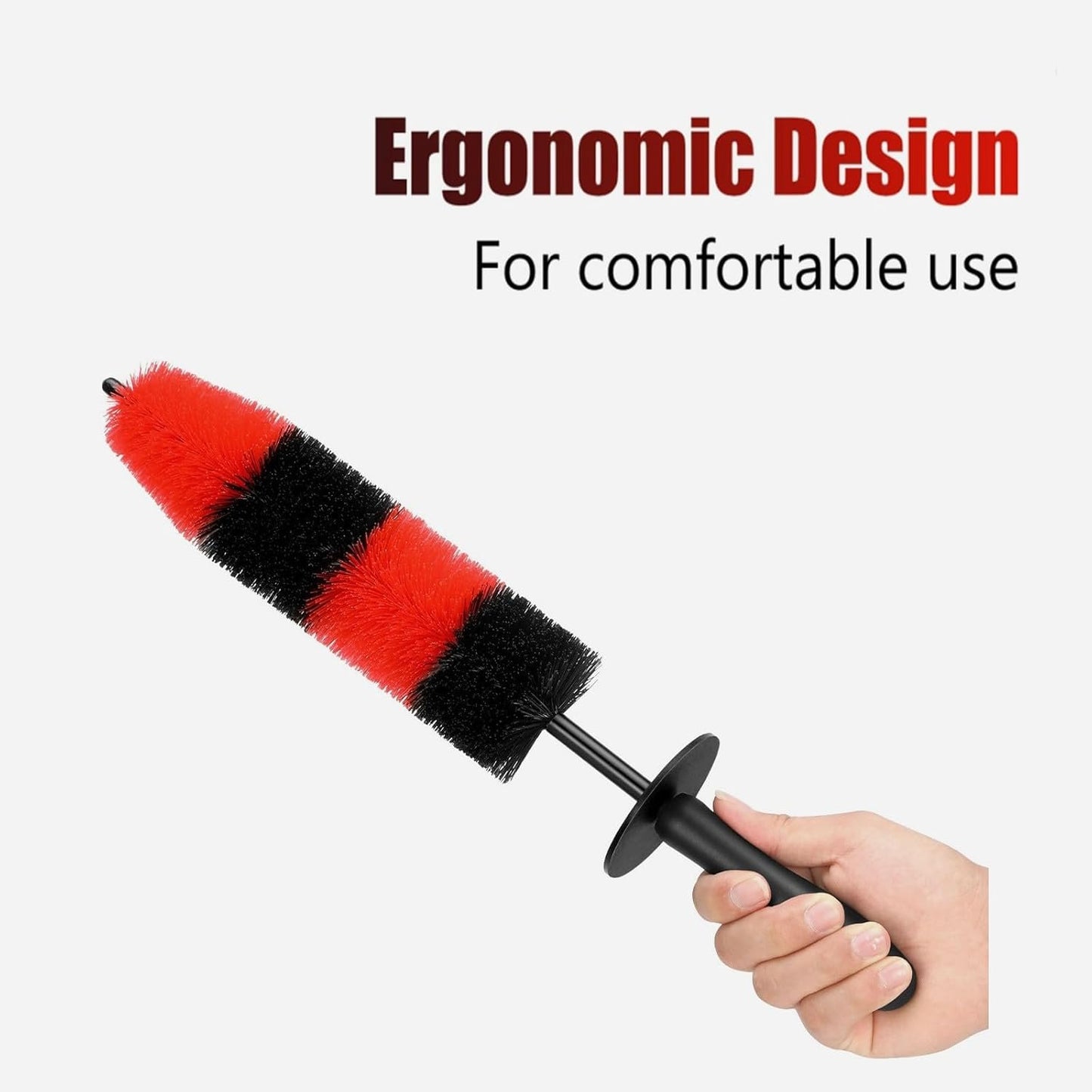 Wheel Rim Brush, Soft Bristle Long Car Tire Detailing Washing Tool for Exhaust Tips Engine, Vehicle Motorcycles Auto Truck SUV RV, No Scratches