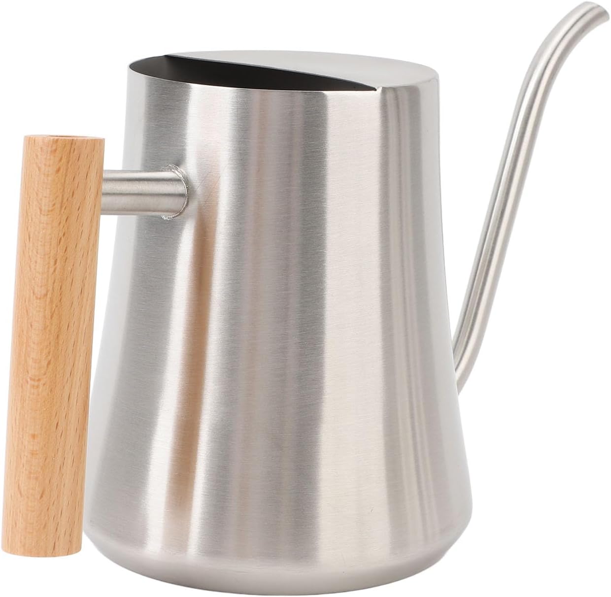 Elegante Lattina a Bordo Interno con Manico da Becco e in Legno - Design in Acciaio Colorato per Piante Domestiche, Ers, Succulente e Bonsai L Opachi Opachi (#3)