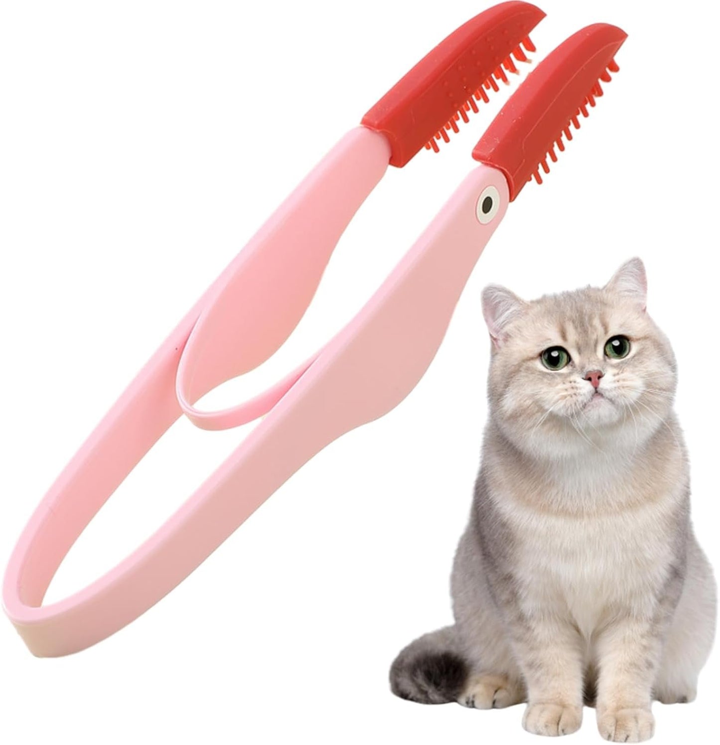 Dog Eye Comb - Silicone Brush Head Dog Face Comb with Anti-Slip Handle - Flexible Dog Comb, Multipurpose Pet Comb for Ear, Grooming, Removes Crust, Mucus, and Stains