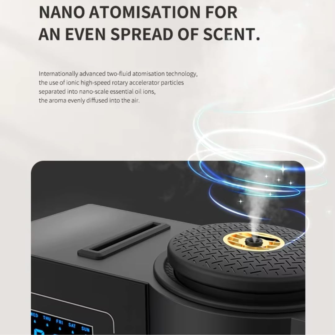 Waterless Air Diffuser - Home Luxury Scent Diffuser - Magnetic Keycard Bluetooth & App Control - Antal Hayat Diffuser - Waterless Diffusers for Home - Difusor Aroma - Aesthetic Essential Oil Diffuser
