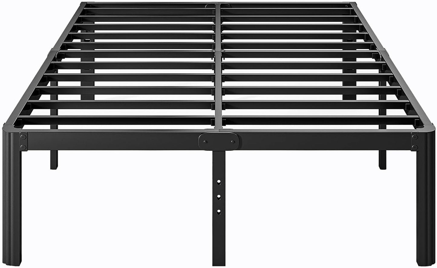 LAKKURI 18 Inch High Cal King Bed Frame No Box Spring Needed, Platform Metal California King Bed Frame, Easy Assembly, Noise Free, Heavy Duty, Black