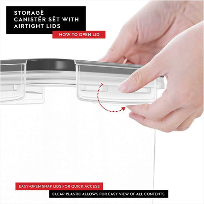 YOZOTI Cereal Containers Storage Set (4L,135.2 Oz), 4PCS Airtight Food Storage Containers with Pour Spout for Kitchen & Pantry Organization Cereal Dispensers