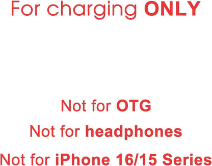 TechMatte USB C Female to Lightning Male Charging Adapter for iPhone, with E-Mark IC Anti-Lost Holder, Support PD Fast Charging, Not Support Headphones/Audio/OTG (2 Pack)