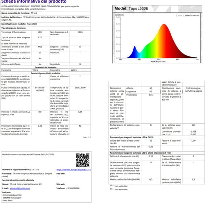 Tapo L530E WiFi Smart LED Light Bulb, E27, Compatible with Alexa and Google Home, 806 Lumens, 8.7W, No Hub Required, Remote Control via APP, 2 Pack