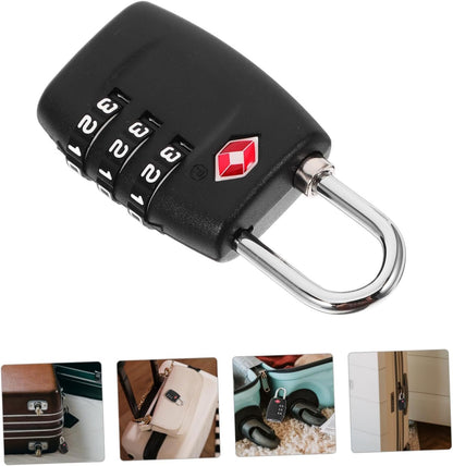 Outanaya -335 Padlock Luggage Padlock Combination Lock Approved for Luggage Security 3- Combination Travel Security Cable Lock