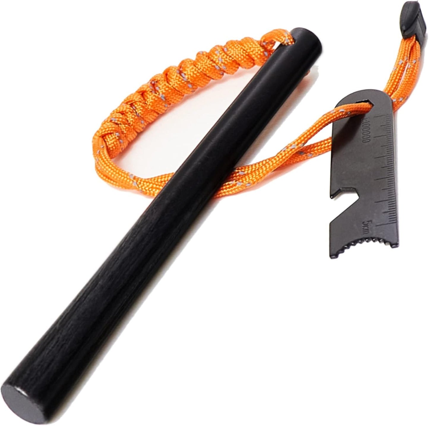Kaseamu Ferro Rods 1/2 inch x 6 inch, Premium Ferro Rod Fire Starter Survival Tool, Flint and Steel Fire Starter Kit, 20,000+ Strikes, Large and Thick Ferro Rod with Paracord & Multi-Tool Striker.