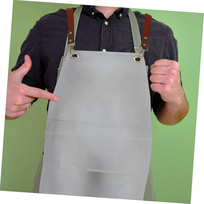 PENIKOKO Oil Apron for Adults Adjustable Strap Transparent Design for Painting Hair Dyeing and Crafting Reliable Protection Against Stains and Spills