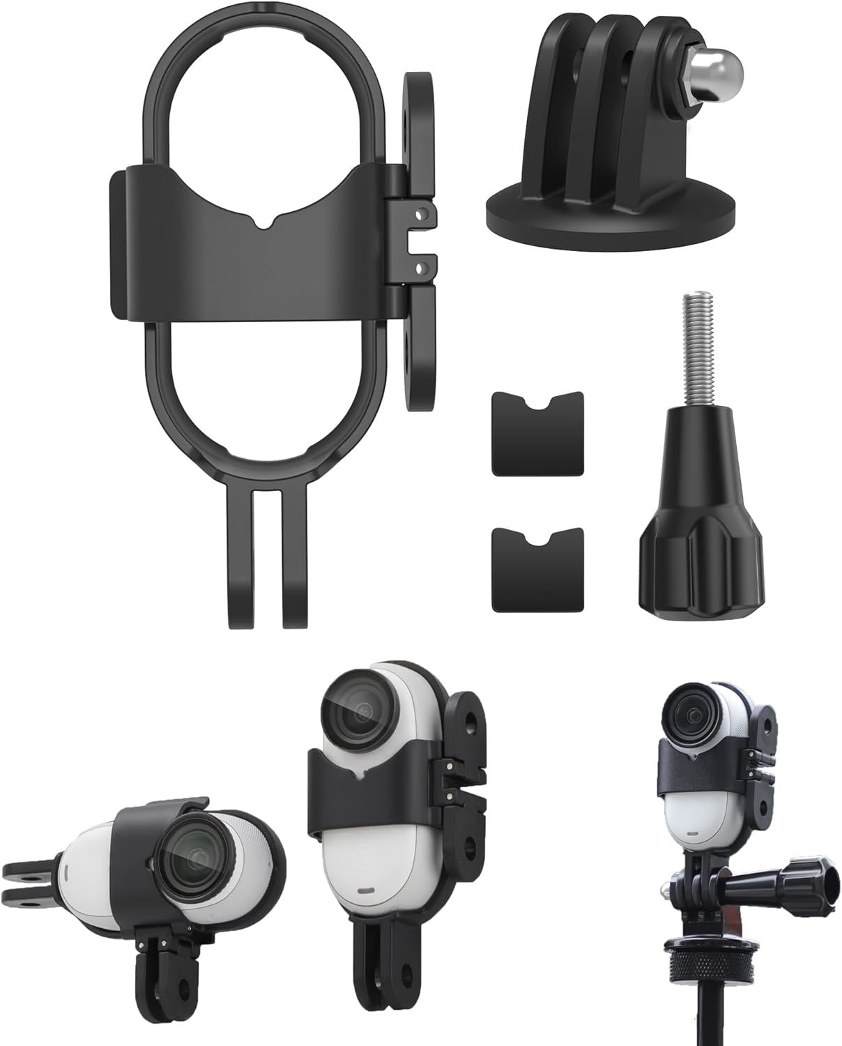 Fututech Folding Extension Connector for Insta360 GB 3S/ GO 3 Frame Protection for Action Cameras Support Adapter Accessory