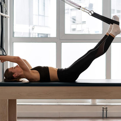 NVAAV 2PCS Pilates Double Loop Straps for Reformer Feet - Fitness and Yoga Equipment - D-Ring Exercise Straps for Gym and Home Workouts