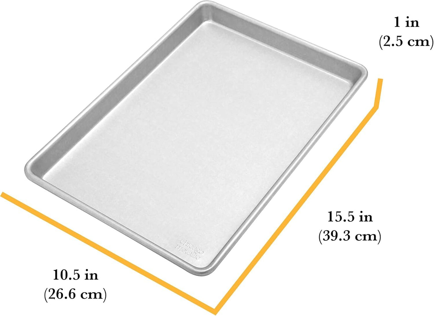 Chicago Metallic - Jelly Roll Pan, Heavy Duty Aluminized Steel Baking Pan (15" x 10")