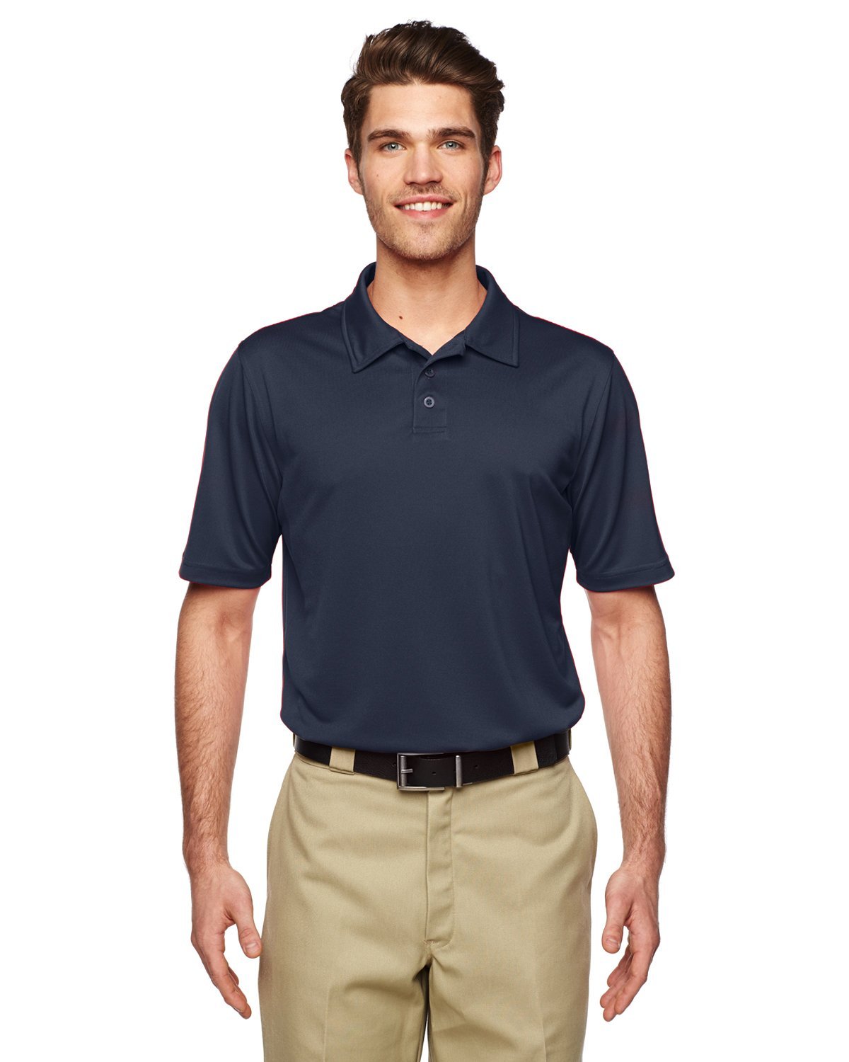 Dickies Occupational Workwear LS425DNXL LS425 Industrial Work Tech Performance Ventilated Polo, Fabric, XL, Dark Navy