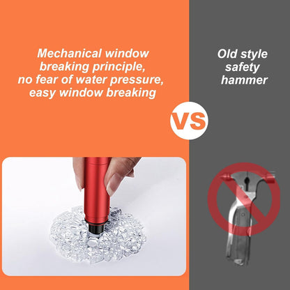 2 Pack Car Safety Hammer, Emergency Escape Tool One Second Window Breaker, Cutter Car Glass Breaker Life-Saving Emergency Artifact