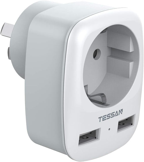 TESSAN Australia Travel Socket Adapter with 2 USB Travel Adapter for Australia China New Zealand Argentina
