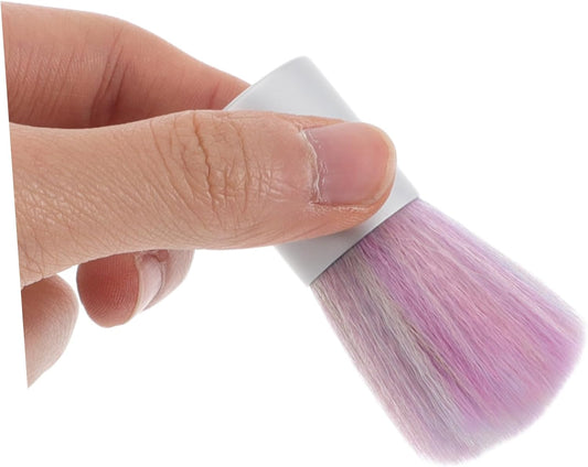 Healeved Handle Nail Brush Colorful Bristles Manicure Cleaning Brush for Salon Nail Care Fluffy Tool