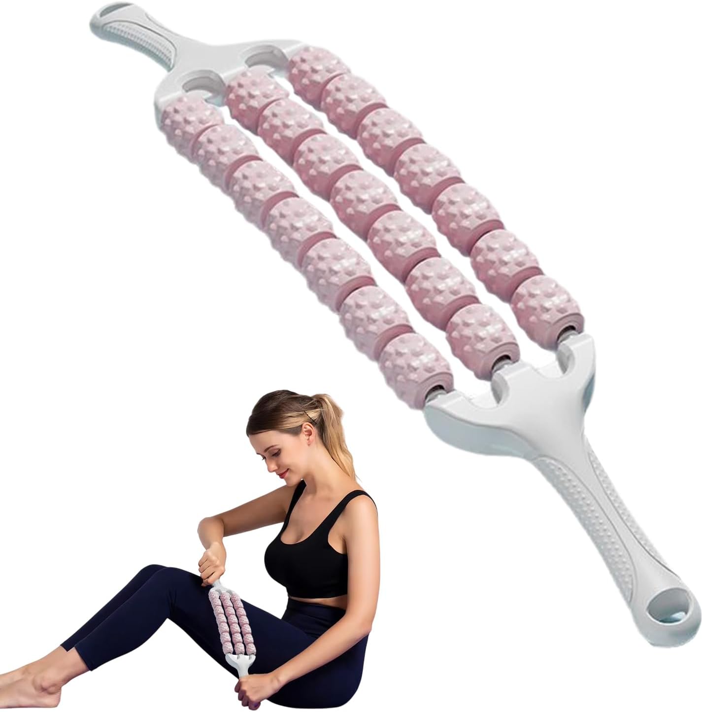 Massage Stick Roller,Muscle Roller Massage Tool - Handheld Exercise Massager Tool Relief Trigger Points Health Care for Joints Recovery, Back & Yoga