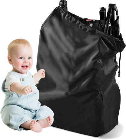 Car Seat Travel Bag and Carrier for Gate Check Made with Water Resistant and Rip Resistant Fabric Fit for Airport, Airplane Gate Check, Car Trips with Self Organizer Case Pocket