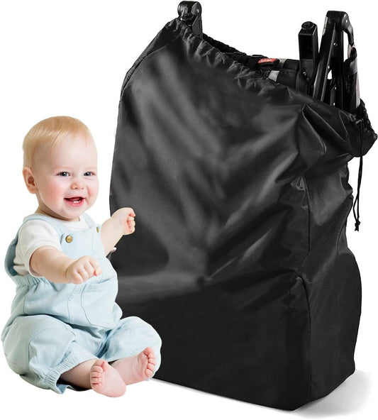 Car Seat Travel Bag and Carrier for Gate Check Made with Water Resistant and Rip Resistant Fabric Fit for Airport, Airplane Gate Check, Car Trips with Self Organizer Case Pocket