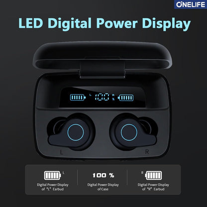 Wireless Earbuds, Bluetooth 5.3 Headphones 88Hrs Play Time with 1800mAh Charging Case in-Ear Stereo Earphones,Cell Phones Charging Function, IPX7 Waterproof Earphone for Phone Sports