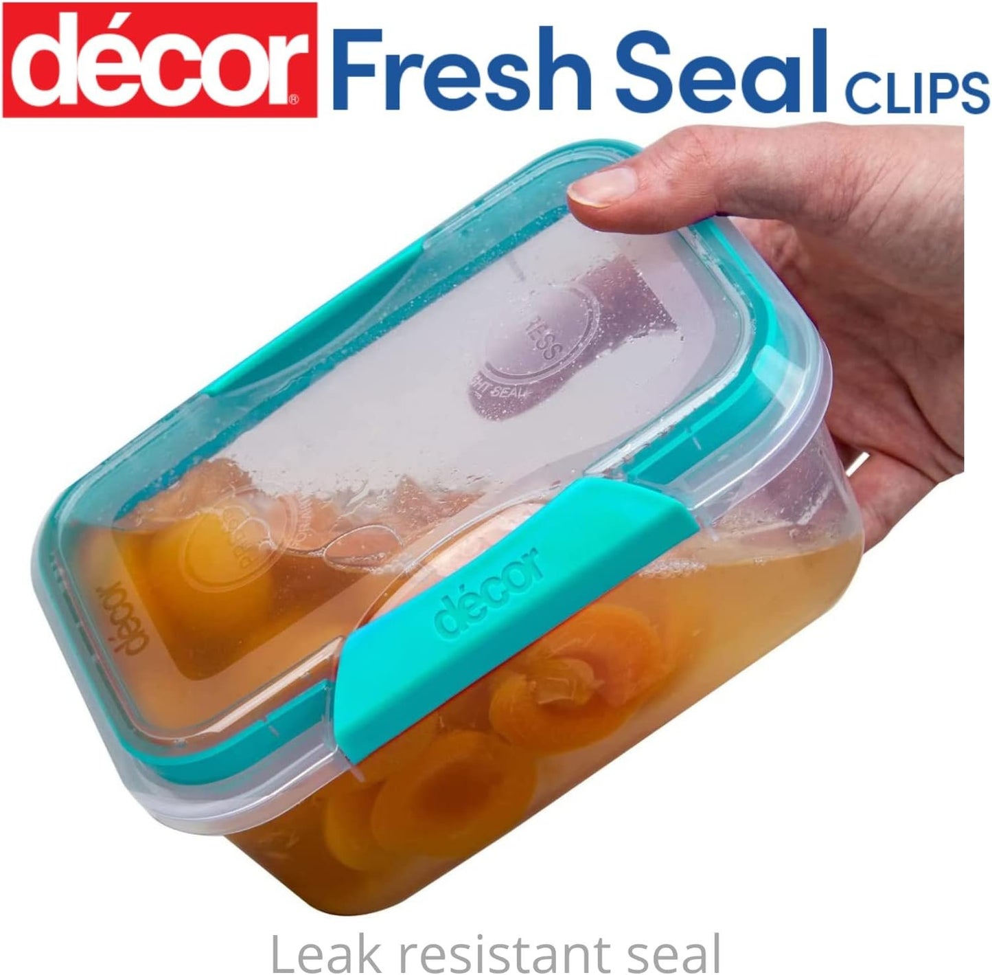 DÃ©cor Match-ups Clips | Food Storage Pantry Container | Ideal for Meal Prep | BPA Free | Dishwasher, Freezer & Microwave Safe, Polypropylene, 3L, Transparent, 232200-004