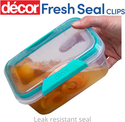 DÃ©cor Match-ups Clips | Food Storage Pantry Container | Ideal for Meal Prep | BPA Free | Dishwasher, Freezer & Microwave Safe, Polypropylene, 3L, Transparent, 232200-004