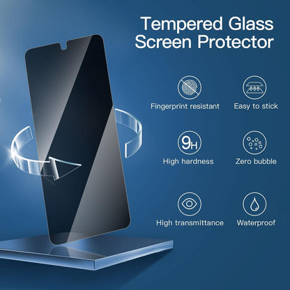 NEW'C 3 Pack Privacy Screen Protector for Samsung Galaxy S22 5G, Balanced 35-Degree Privacy Angle with Eye Protection, Ultra Durable 9H Hardness, Bubble-Free