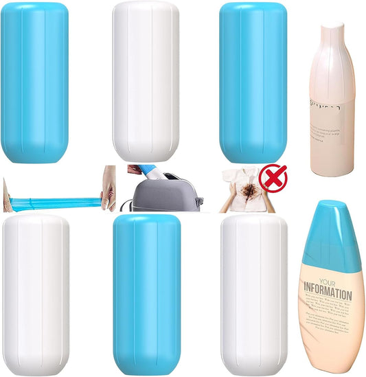 Leak Proofing Locks for Silicone Bottle Covers With Elastic-Sleeves - Travel Accessories for Luggage, Toiletries, Essentials for Women and Men