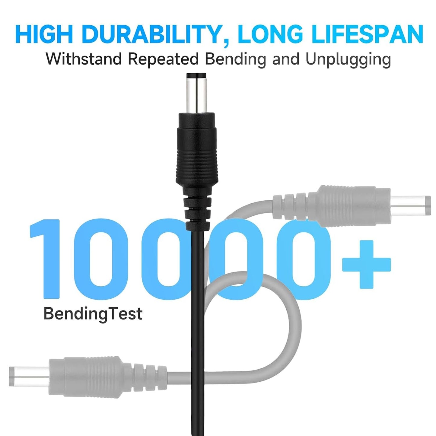 ANLINK 10ft 3M DC Power Extension Cable, DC 12V Power Adapter Extension Cord 5.5mm x 2.1mm for CCTV Security Camera/Router/LED Strip Light/Printer and More-Black