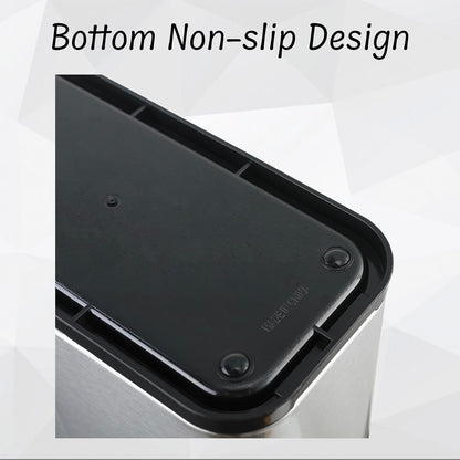 4-Compartment Stainless Steel Utensil Holder with Removable Tray, Anti-Slip, Quick-Dry Design, Rust-Proof Cutlery Organizer for Kitchen Countertop (18x8.6x13cm)