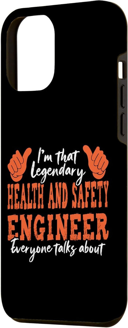 Custodia per iPhone 14 Pro Max Funny Profession Quote Legendary Health And Safety Engineer