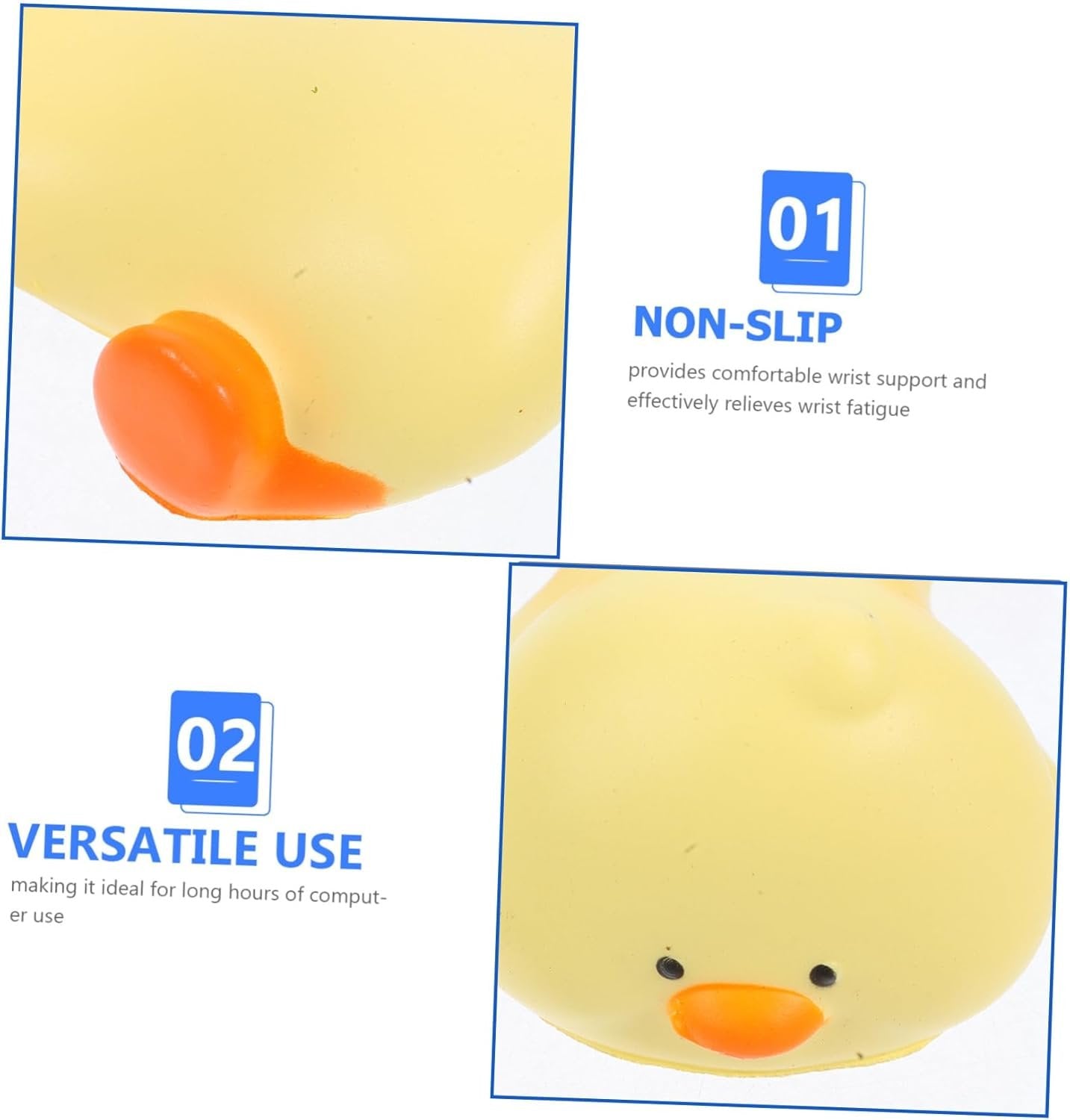 FUNNETOYU Ergonomic Wrist Rest Mouse Pad with Non Slip Base Memory Cushion for Office Home Use Multi Functional Hand Support for Enhanced Comfort Work Efficiency