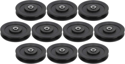 10 Pcs 115mm Nylon Bearing Pulley Wheel Replacement Home Gym Equipment Machine Attachments Exercise Strength Training Accessory Combined Fitness Supplies