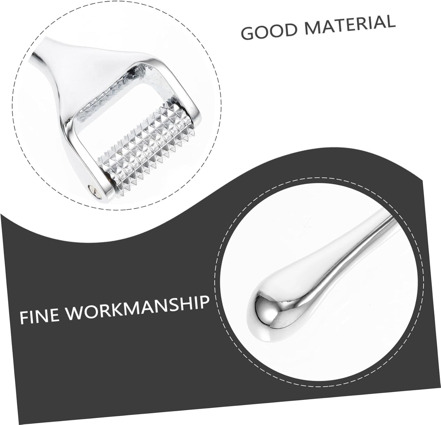 MOTHNUR 1Pc Skin Care Pin Walker Beauty Device Wrinkle Removal Zinc Alloy Cleanser Facial Skin Care Massager Silver