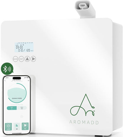 Aromadd 3500 sq.ft Waterless Essential Oil Diffuser, 500 ml Smart Scent Air Machine for Home, Hotel, Office—Cold Air Technology Hotel Diffuser for Large Room, APP and Button Control