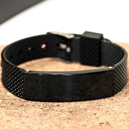 Black Shark Mesh Bracelet for Health and Safety Engineer: Wrestling with a Pig in the Mud - Perfect Idea Gifts for Birthday or Graduation, Inspirational and Unique Design, Stainless Steel, no gemstone