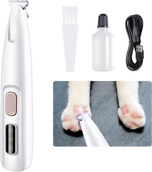 Cat Lawn Mower Hair Clippers, Silent Dog and Cat Clippers Paw Trimmer Waterproof Dog Around Paws, Eyes, Ears, Face