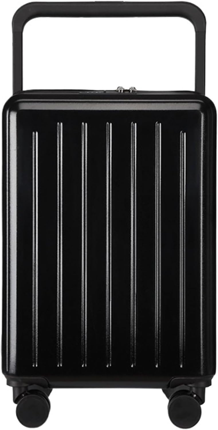 Luggage Carry On Luggage Security Combination Lock Suitcase Luggage Suitcase Checked Luggage Trolley Suitcase (Color : Black, Size : 24Inch)