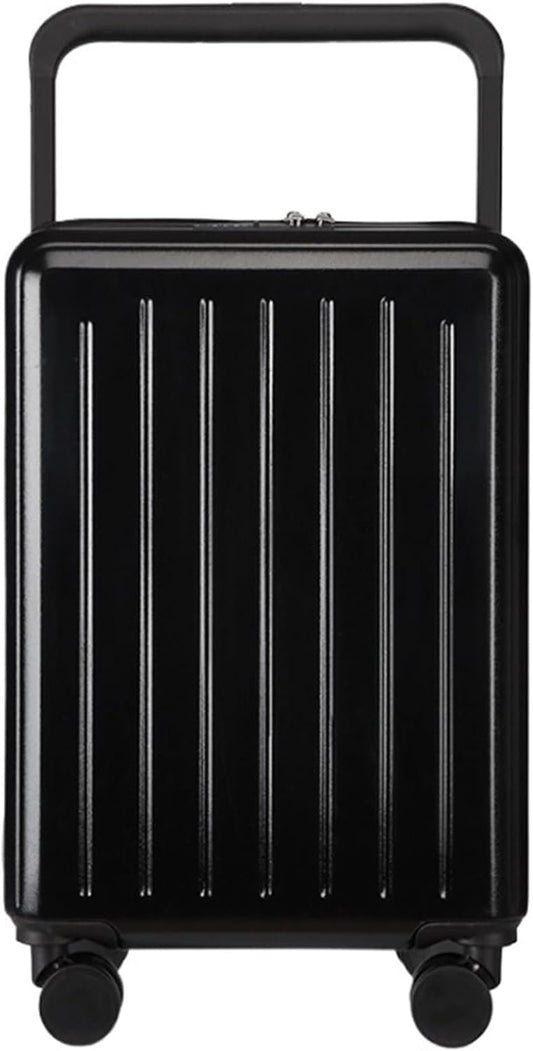 Luggage Carry On Luggage Security Combination Lock Suitcase Luggage Suitcase Checked Luggage Trolley Suitcase (Color : Black, Size : 24Inch)