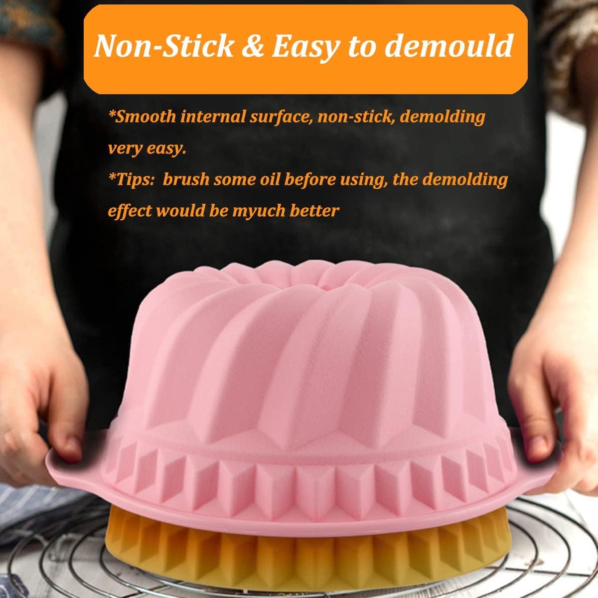 Acidea Nonstick Silicone Bakeware Set, 7pcs Baking Cake Pan, Economical BPA Free Heat Resistant Bakeware Suppliers Tools Kit with Silicone Brush for DIY Loaf Bread Cheesecake Pizza Cupcake Muffin