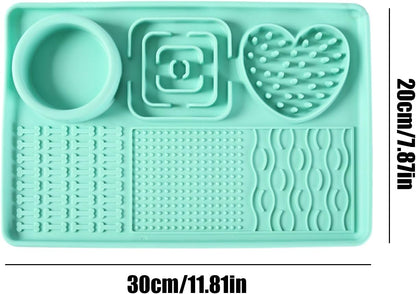 Lick Pads Dogs, Silicone Licking Mat, 11.81x7.87in Interactive Non-Slip Slow Feeder Puzzle Bowl, Pet Calming Mat for Grooming, Bathing, Feeding, Training, Enrichment
