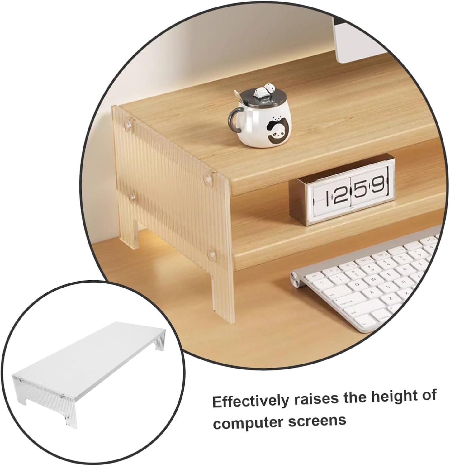 Tofficu Monitor Stand Riser with Legs Portable Laptop Stand for Desk Organization Heightening Computer Stand for Improved Posture and