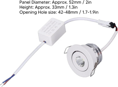 QANYEGN Aluminium Recessed Ceiling Light, Tunable Angled Ceiling Recessed Light, Ceilings Recessed Led Lights, Recessed Ceiling Indoor Lights for Lighting Dimmable (Warm White Light 3000K)