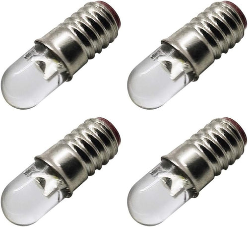 Ruiandsion E5 LED Bulb Warm White 5V 6V E5 E5.5 Screw Base LED Bulb Upgrade for Modle Train Lights(Pack of 4)