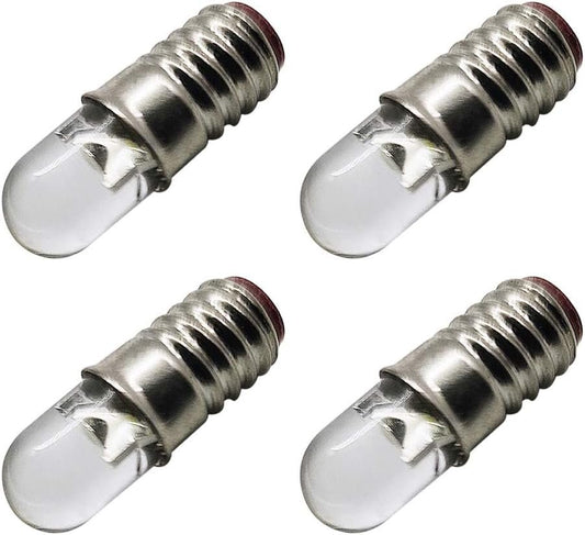 Ruiandsion E5 LED Bulb Warm White 5V 6V E5 E5.5 Screw Base LED Bulb Upgrade for Modle Train Lights(Pack of 4)