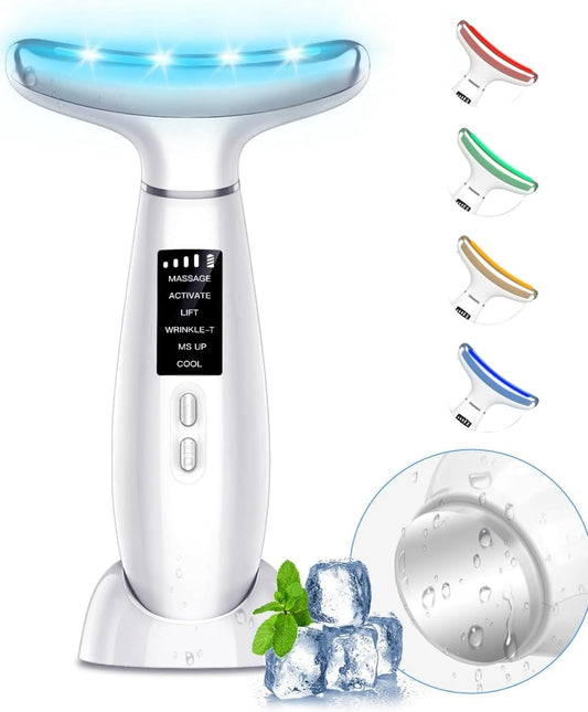 CHENKOO DIRECT Neck Face Firming Wrinkle Removal Tool, Skin Rejuvenation Beauty Massager for Skin Care,Improve,Firm,Tightening and Smooth (Light White)